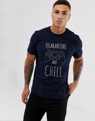 Young trendz Typography Men Round Neck Dark Blue T-Shirt