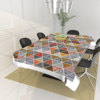 R A F Z Printed 4 Seater Table Cover(Multicolor, PVC)
