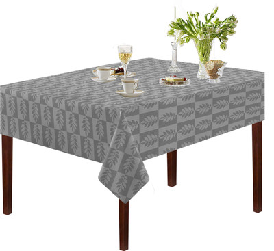 OASIS Self Design 8 Seater Table Cover(Grey, Cotton)