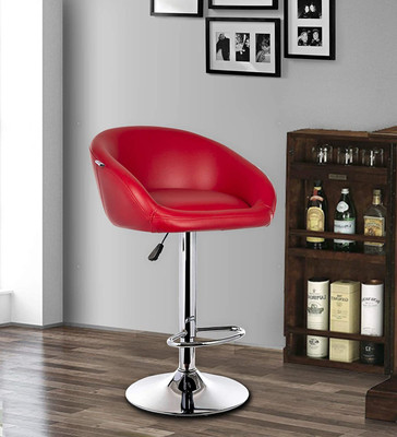 MBTC Judith Leatherette Bar Stool(Finish Color - Red)