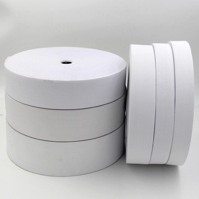 3tee Woven White, Black Elastic(25 m)