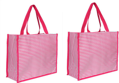 Sunesh Creation Multi-pocket Shopping Bag/Vegetable Carry Bag/Reusable Bag /Waterproof Shopping Bags Kitchen Essentials with Full Handles Pack of 2 Grocery Bags(Pink)