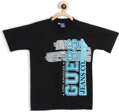 Sweet Angel Boys Typography, Printed Cotton Blend Regular T Shirt(Multicolor, Pack of 1)