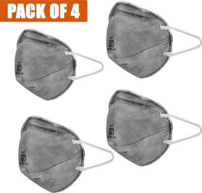 3M Cupped Particulate 9913IN Plus Reusable(Grey, L, Pack of 4)