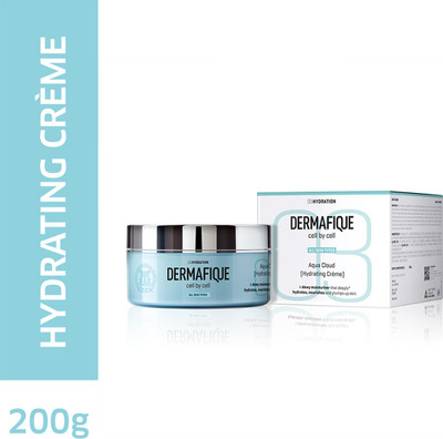 Dermafique Aqua Cloud Hydrating Creme with Shea Butter, Seaweed Extracts, Non-greasy(200 g)