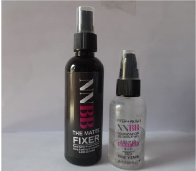 nnbb FIXER SPRAY AND BOTTLE PRIMER PACK OF 2 Primer  - 150 ml(WHITE , BLACK)