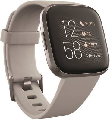 FITBIT Versa 2 Smartwatch  (Grey Strap, Regular)