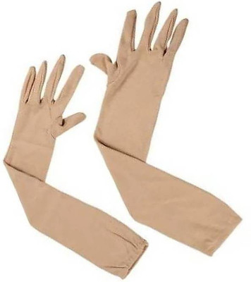 GLUCKLICH Cotton Arm Sleeve For Men & Women(Free, Brown)