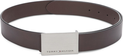 TOMMY HILFIGER Men Casual Brown Genuine Leather Belt