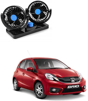KARDECK Car Fan 12V 360 Degree Rotatable Dual Head 2 Speed Quiet Strong Dashboard Auto Cooling Air Fan for Brio-F08 Car Interior Fan(12 V)