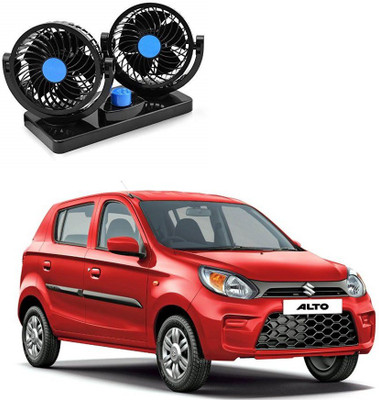 KARDECK Car Fan 12V 360 Degree Rotatable Dual Head 2 Speed Quiet Strong Dashboard Auto Cooling Air Fan for Alto-F03 Car Interior Fan(12 V)