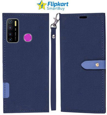 Flipkart SmartBuy Flip Cover for Infinix Hot 9 Pro(Blue, Cases with Holder, Pack of: 1)
