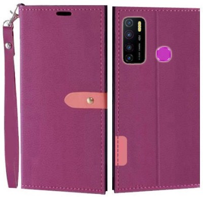 Wynhard Flip Cover for Infinix Hot 9, Infinix Hot 9 Pro(Pink, Grip Case, Pack of: 1)