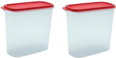 TUPPERWARE Plastic Grocery Container  - 1.7 L(Pack of 2, Red, White)