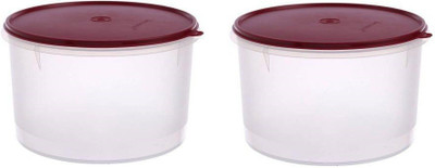 TUPPERWARE Plastic Grocery Container  - 5000 ml(Pack of 2, White, Maroon)