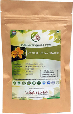 RUDRAKSHHERBALS NEUTRAL HENNA POWDER(100 g)