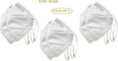 MedFest (Pack of 6) KN95 Mask for High Filtration Capacity, 5 Layered, FFP2 Medical Particulate Mask, Anti Pollution Mask KN95 5 Layer Mask-06(Free Size, Pack of 6)
