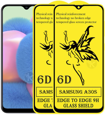 HQ Protection Edge To Edge Tempered Glass for samsung Galaxy A30s(Pack of 2)