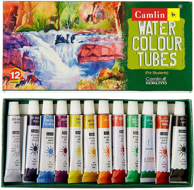 Camlin Kokuyo Student Water Color Tube - 5ml Each, 12 Shades