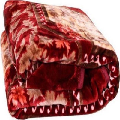 Swikon star Floral Double Mink Blanket for  Heavy Winter(Polyester, Multicolor)