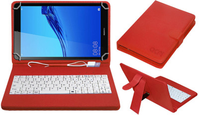 ACM Keyboard Case for Huawei Mediapad M5 Lite 8.0 Lte(Red, Cases with Holder, Pack of: 1)