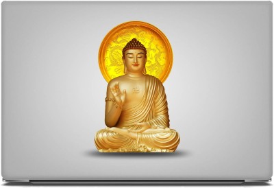 DivineDesigns Buddha Yellow Laptop Stickers 15.6 inch Vinyl Laptop Decal 15.6