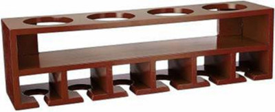 Hubwooden BEST Wine Bottle Holder Wine Rack With Wine Glass Holder Wall Mounted ... Wooden Wall Shelf(Number of Shelves - 4, Brown)