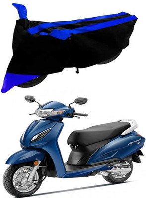 RONISH Two Wheeler Cover for Honda(Activa 6G, Blue, Black)