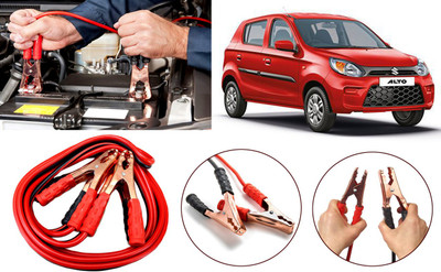 Auto Kite Heavy Duty Jumper Booster Cables Anti Tangle Copper Core RY234 7.5 Feet Wire approx 7.2 ft Battery Jumper Cable(Pack of 1)