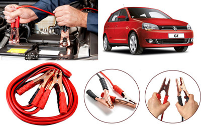 Auto Kite Heavy Duty Jumper Booster Cables Anti Tangle Copper Core RY247 7.5 Feet Wire approx 7.2 ft Battery Jumper Cable(Pack of 1)