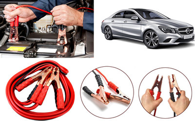 Auto Kite Heavy Duty Jumper Booster Cables Anti Tangle Copper Core RY245 7.5 Feet Wire approx 7.2 ft Battery Jumper Cable(Pack of 1)