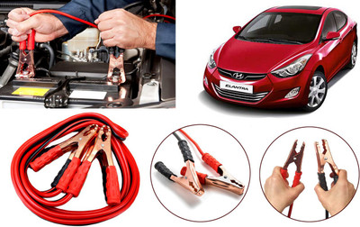 Auto Kite Heavy Duty Jumper Booster Cables Anti Tangle Copper Core RY214 7.5 Feet Wire approx 7.2 ft Battery Jumper Cable(Pack of 1)