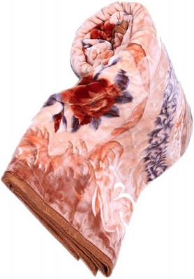 Swikon star Floral Single Mink Blanket for  Heavy Winter(Polyester, Multicolor)