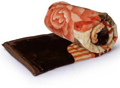 GKM Floral Double Mink Blanket for  Heavy Winter(Microfiber, Multicolor)