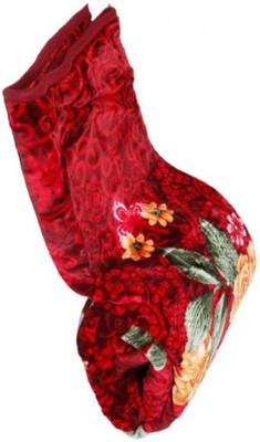 GKM Floral Single Mink Blanket for  Heavy Winter(Polyester, Multicolor)