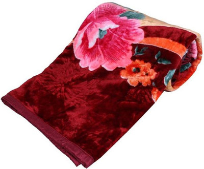 Swikon star Self Design Double Mink Blanket for  Heavy Winter(Polyester, Multicolor)