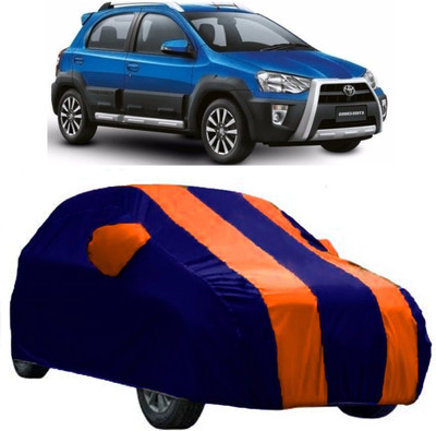 CRONEX Car Cover For Toyota Etios Cross (With Mirror Pockets)(Orange)