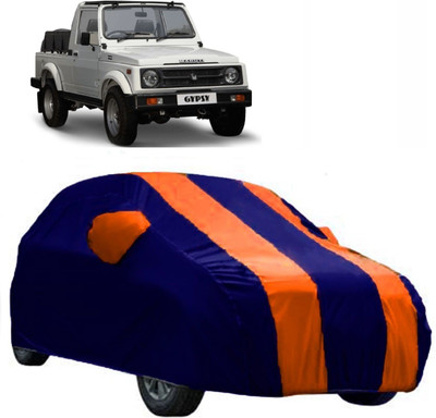 CRONEX Car Cover For Maruti Suzuki Gypsy King (With Mirror Pockets)(Orange)