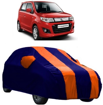 CRONEX Car Cover For Maruti Suzuki WagonR Stingray (With Mirror Pockets)(Orange, Blue)