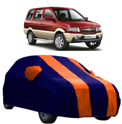 CRONEX Car Cover For Chevrolet Tavera (With Mirror Pockets)(Orange)