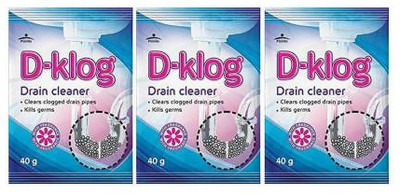Motomax D_KLOG_DRAIN_CLEANER_3_pcs_set Powder Drain Opener(120 g, Pack of 3)