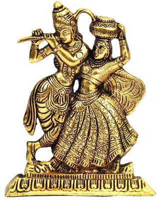 KridayKraft Decorative Showpiece  -  14 cm(Aluminium, Gold)