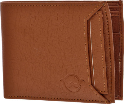 Wazood Men Tan Artificial Leather Wallet(9 Card Slots)