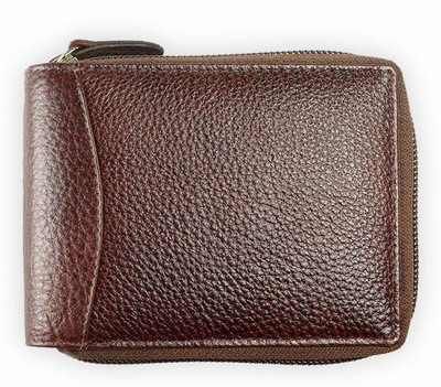 Smartlife Boys Brown Genuine Leather Wallet(9 Card Slots)