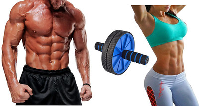 Wonder World ™ Ab Roller Wheel & Knee Pad - Abs Core Abdominal Workout Fitness Exerciser Ab Exerciser(Blue)