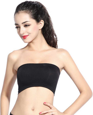 RENU CREATION TION Women Bandeau/Tube Non Padded Bra(Black)