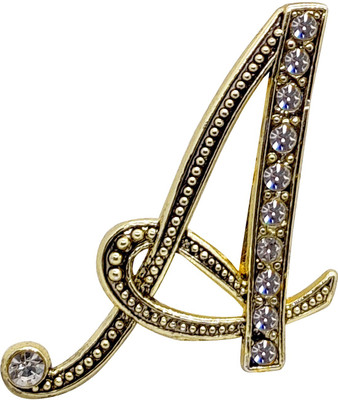 FURE A Initial Brooch(Multicolor)