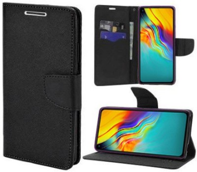 Fresca Wallet Case Cover for Infinix Hot 9 Pro(Black, Shock Proof, Pack of: 1)