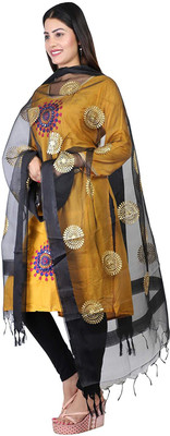 masoom creation Silk Blend Embroidered Women Dupatta