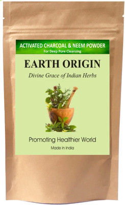 Earth Origin Activated Charcoal and Neem Powder -For Deep Pore Cleansing(100 g)